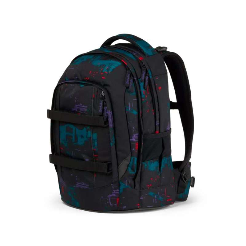SATCH Schulrucksack pack - Night Vision vorne links