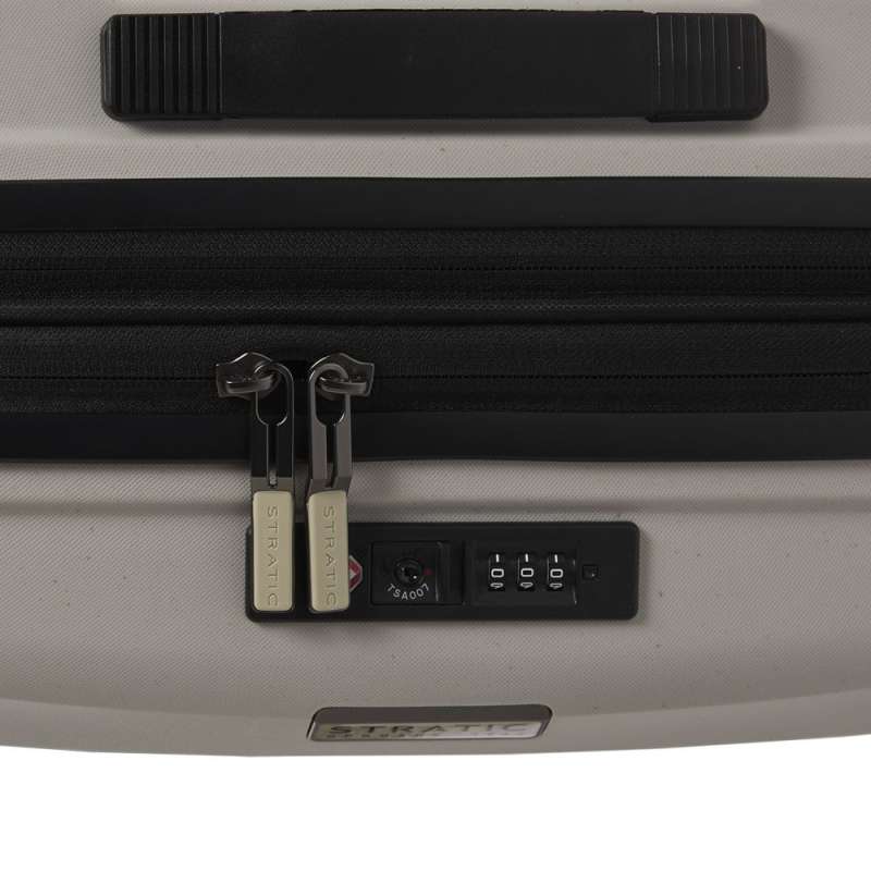 STRATIC Koffer Straw+ Handgepäck Hartschalenkoffer, Höhe 55 cm, Größe S Beige TSA Schloss