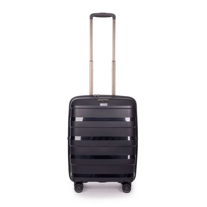 STRATIC Koffer Straw+ Handgepäck Hartschalenkoffer, Höhe 55 cm, Größe S black Vorderseite