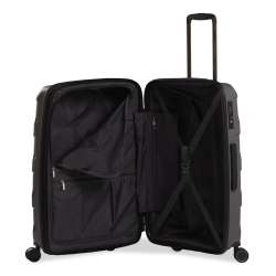 STRATIC Koffer Straw+ Hartschalenkoffer, Höhe 66 cm, Größe M dark grey offen