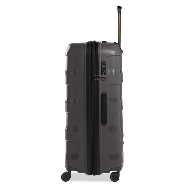 STRATIC Koffer Straw+ Hartschalenkoffer, Höhe 76 cm, Größe L dark grey links
