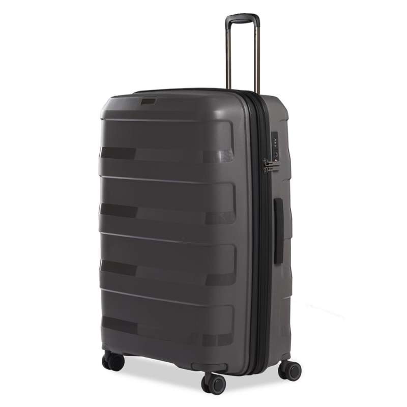 STRATIC Koffer Straw+ Hartschalenkoffer, Höhe 76 cm, Größe L dark grey seitlich 45 Grad