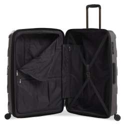 STRATIC Koffer Straw+ Hartschalenkoffer, Höhe 76 cm, Größe L dark grey offen