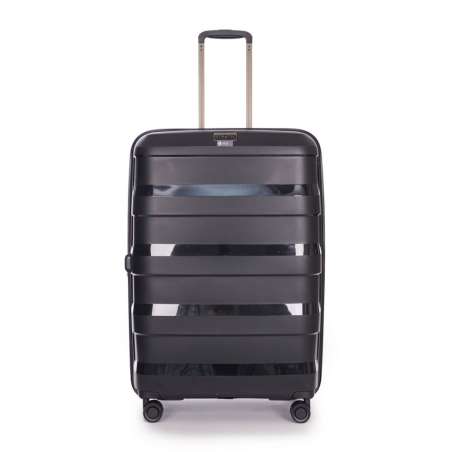 STRATIC Koffer Straw+ Hartschalenkoffer, Höhe 76 cm, Größe L black Vorderseite