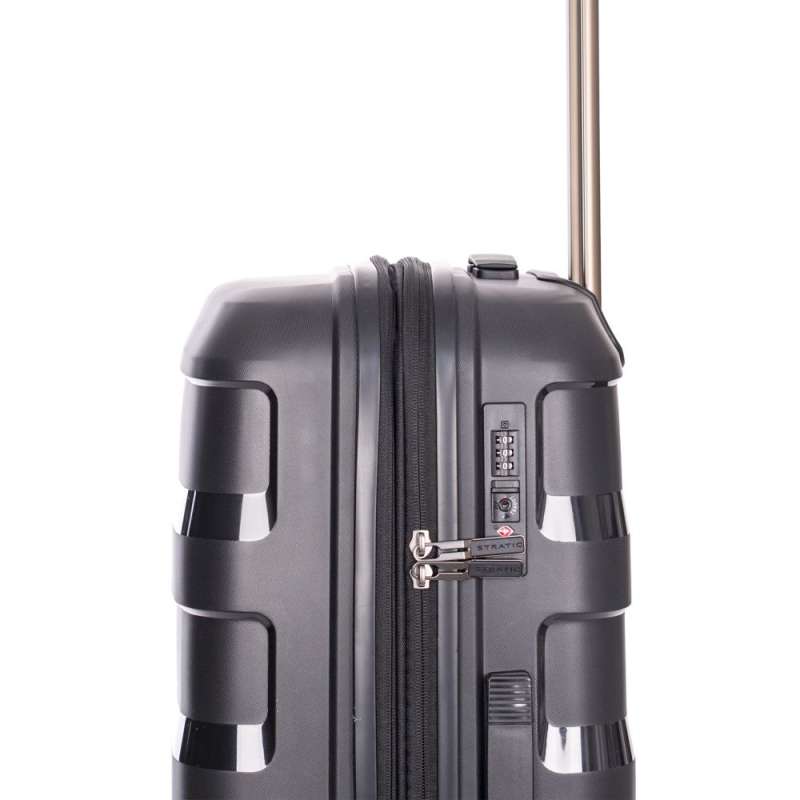 STRATIC Koffer Straw+ Hartschalenkoffer, Höhe 76 cm, Größe L black TSA Schloss