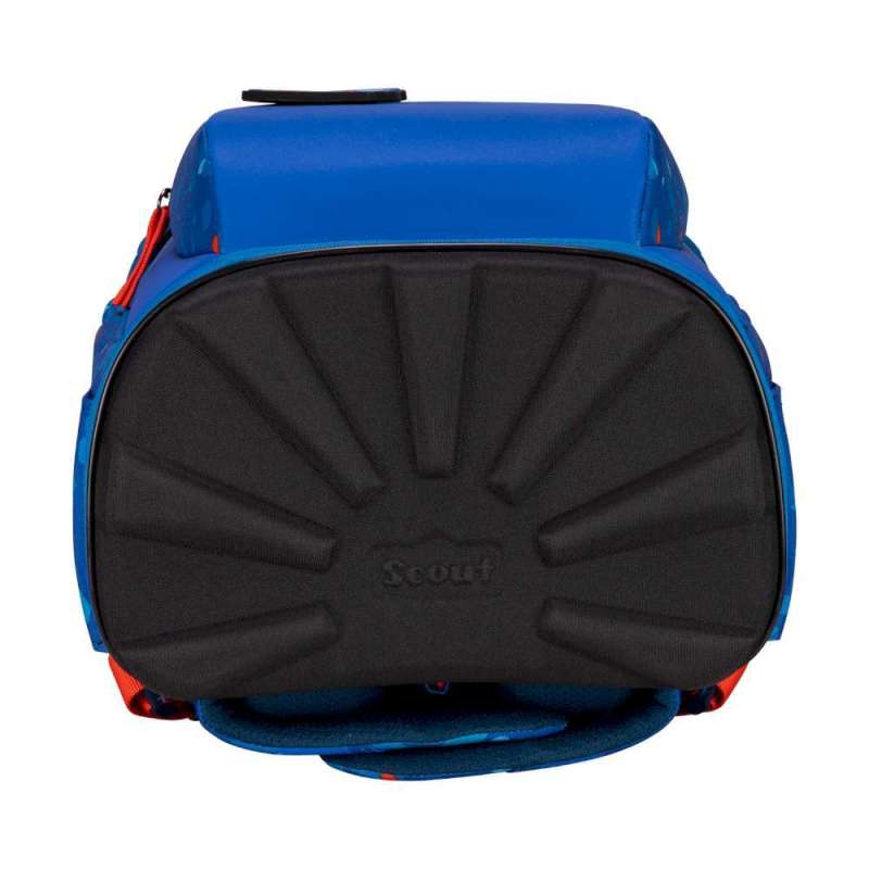 SCOUT Schulranzen Set Neo für Jungen Exklusiv Superflash Blue Dino Boden