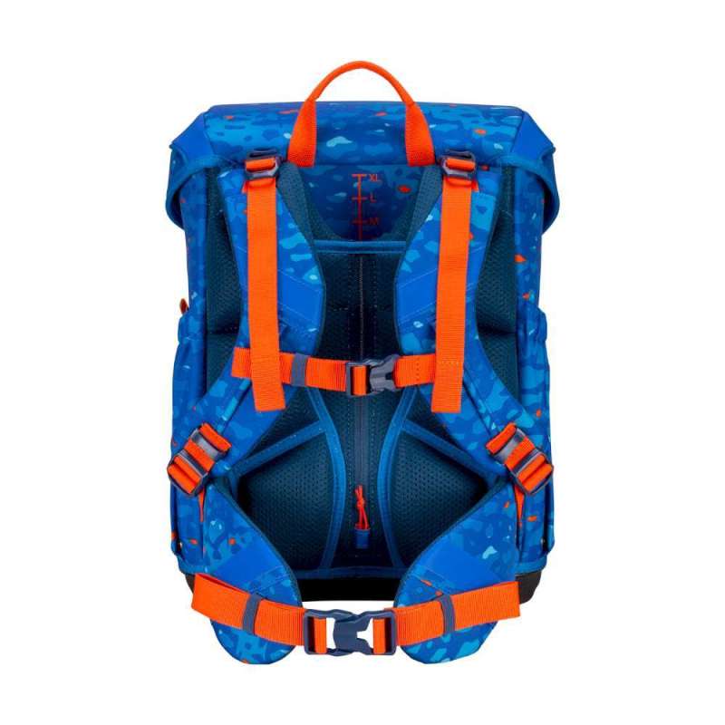 SCOUT Schulranzen Set Neo für Jungen Exklusiv Superflash Blue Dino Rückseite