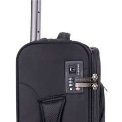 STRATIC Koffer Mix Handgepäck Weichschalenkoffer, Höhe 55 cm, Größe S black TSA Schloss