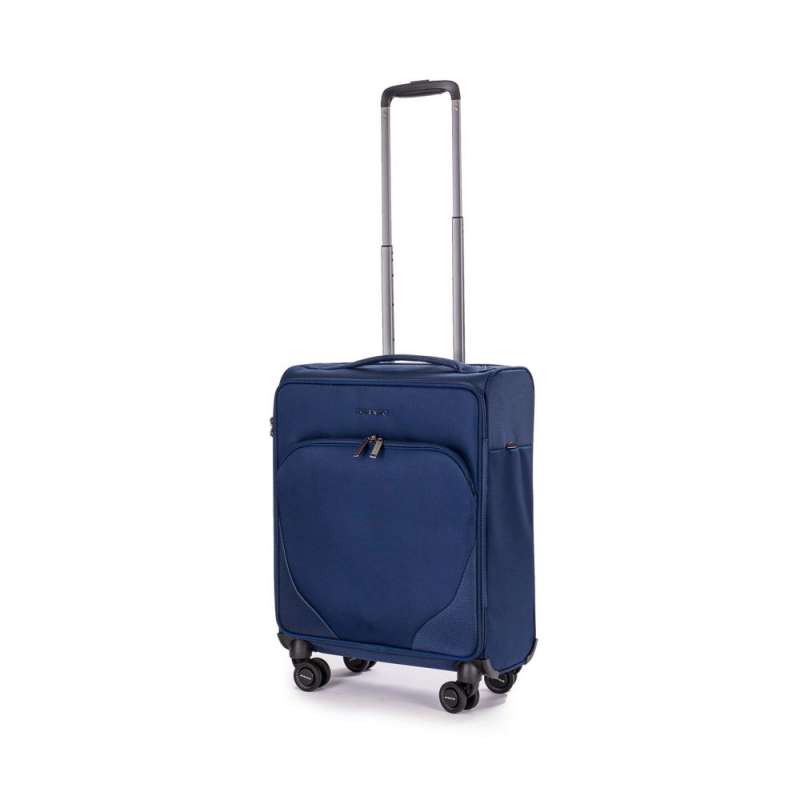 STRATIC Koffer Mix Handgepäck Weichschalenkoffer, Höhe 55 cm, Größe S blue seitlich