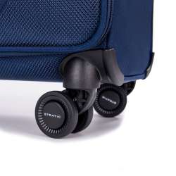 STRATIC Koffer Mix Handgepäck Weichschalenkoffer, Höhe 55 cm, Größe S blue Rollen