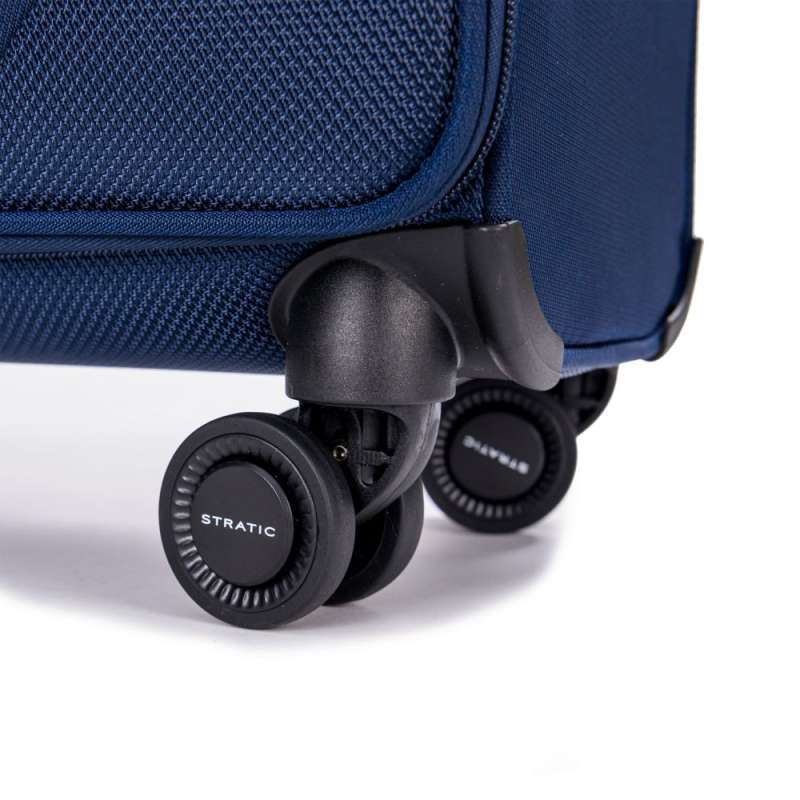 STRATIC Koffer Mix Handgepäck Weichschalenkoffer, Höhe 55 cm, Größe S blue Rollen