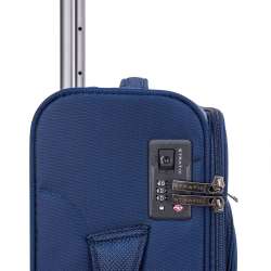STRATIC Koffer Mix Handgepäck Weichschalenkoffer, Höhe 55 cm, Größe S blue TSA Schloss