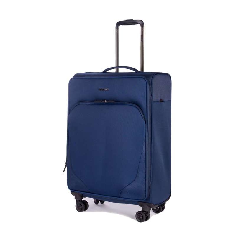 STRATIC Koffer Mix Weichschalenkoffer, Höhe 68 cm, Größe M blue seitlich 45 Grad