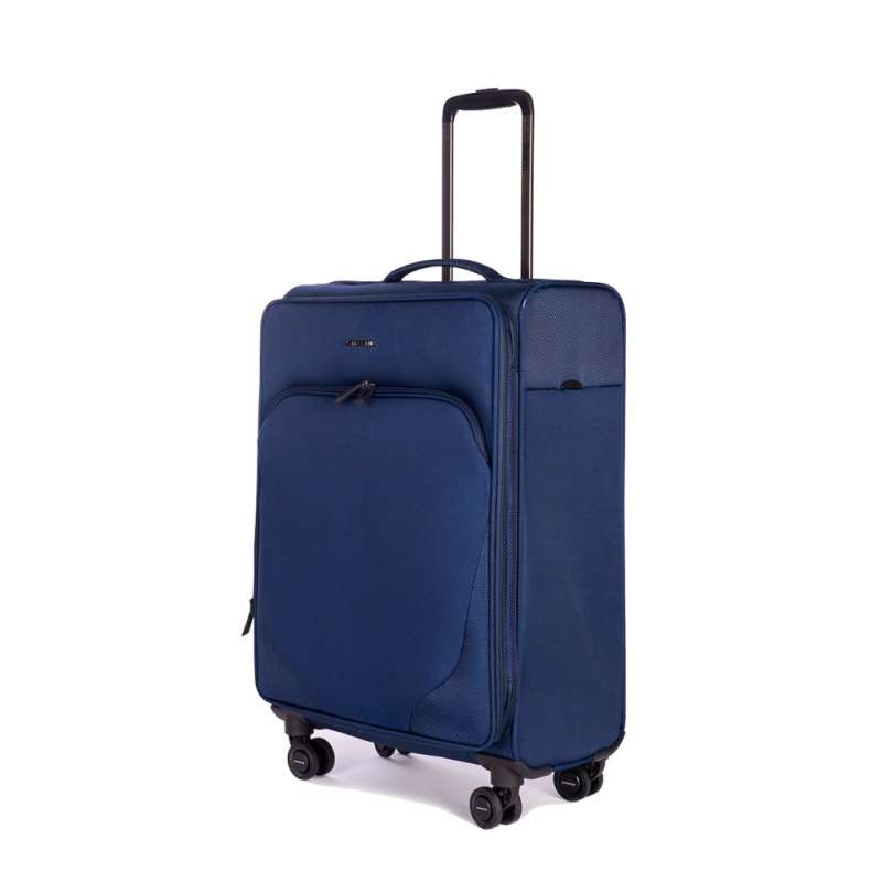 STRATIC Koffer Mix Weichschalenkoffer, Höhe 68 cm, Größe M blue seitlich