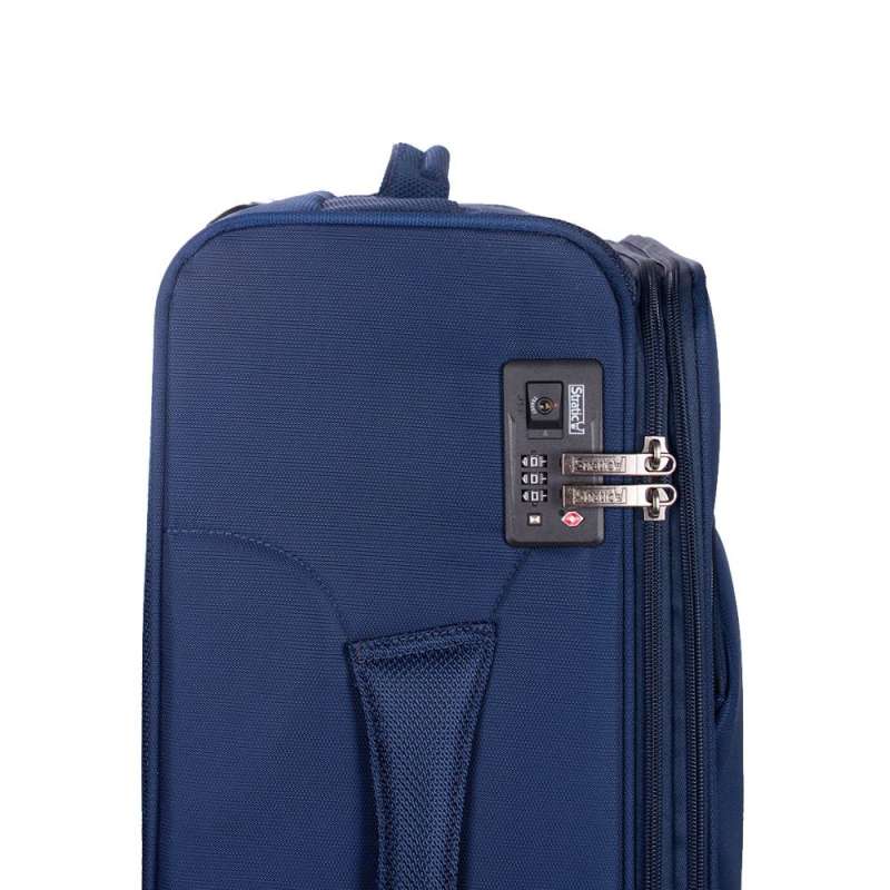 STRATIC Koffer Mix Weichschalenkoffer, Höhe 68 cm, Größe M blue TSA Schloss