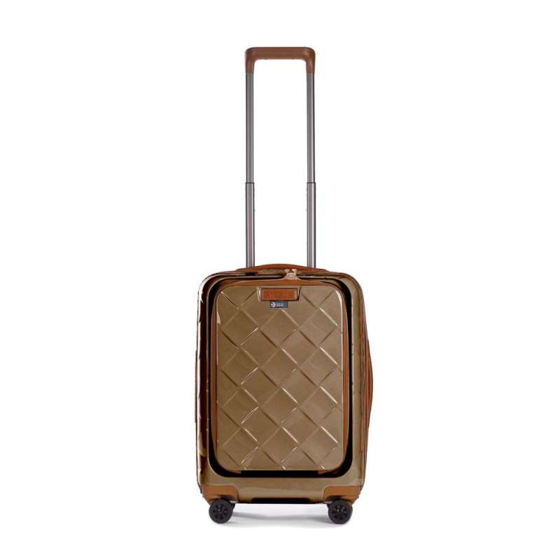 STRATIC Koffer Leather&More Handgepäck Hartschalenkoffer, Höhe 55 cm, Größe S champagne Vorderseite