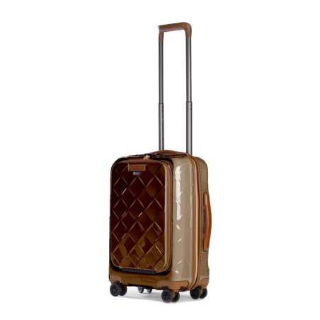 STRATIC Koffer Leather&More Handgepäck Hartschalenkoffer, Höhe 55 cm, Größe S champagne seitlich 45 Grad