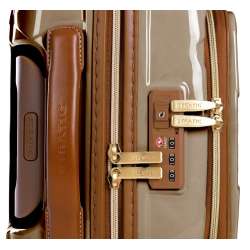 STRATIC Koffer Leather&More Handgepäck Hartschalenkoffer, Höhe 55 cm, Größe S champagne TSA Schloss nah