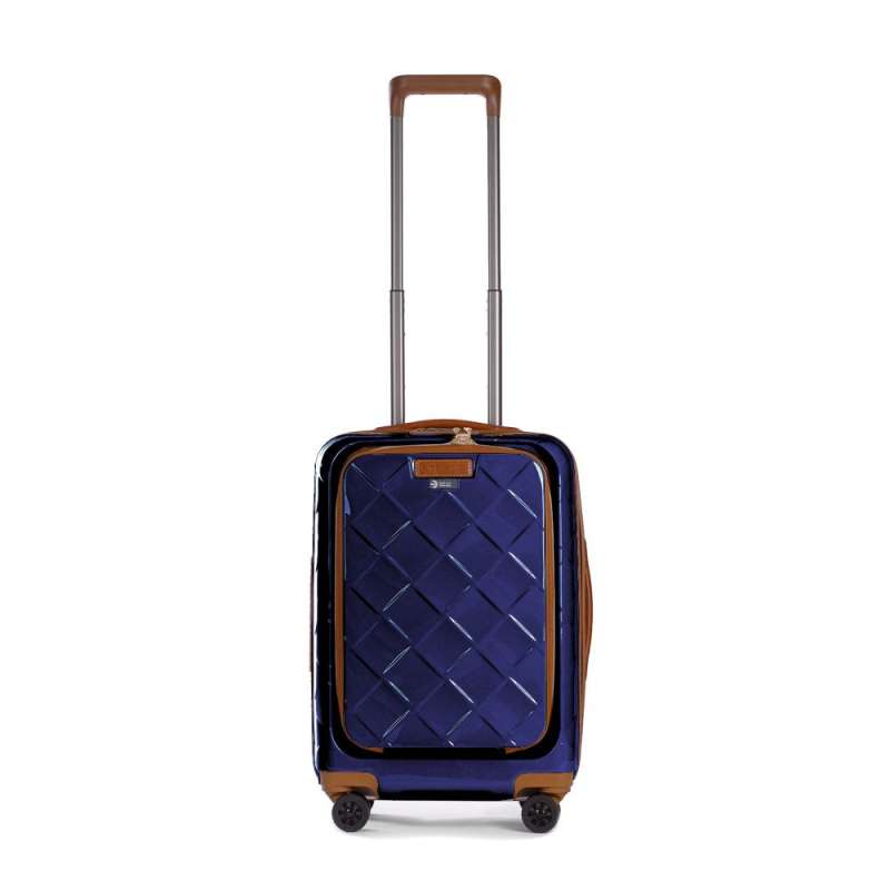 STRATIC Koffer Leather&More Handgepäck Hartschalenkoffer, Höhe 55 cm, Größe S blue Vorderseite