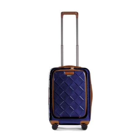STRATIC Koffer Leather&More Handgepäck Hartschalenkoffer, Höhe 55 cm, Größe S blue Vorderseite