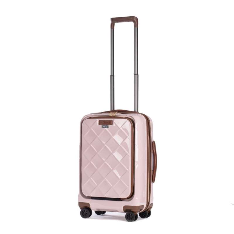 STRATIC Koffer Leather&More Handgepäck Hartschalenkoffer, Höhe 55 cm, Größe S rose seitlich