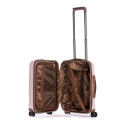STRATIC Koffer Leather&More Handgepäck Hartschalenkoffer, Höhe 55 cm, Größe S rose offen