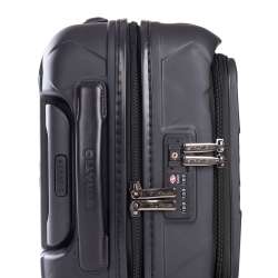 STRATIC Koffer Leather&More Handgepäck Hartschalenkoffer, Höhe 55 cm, Größe S matt black TSA Schloss