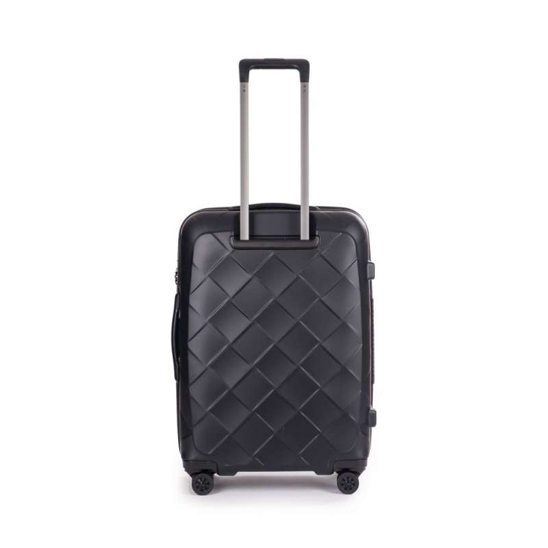 STRATIC Koffer Leather&More Hartschalenkoffer, Höhe 66 cm, Größe M matt black Rückseite