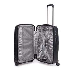 STRATIC Koffer Leather&More Hartschalenkoffer, Höhe 66 cm, Größe M matt black offen