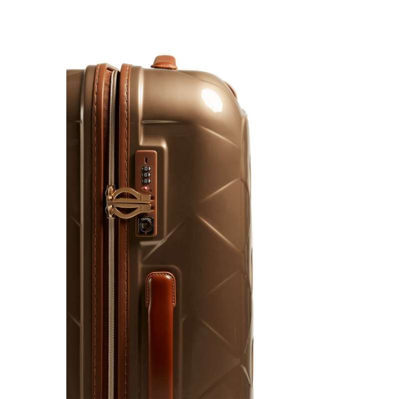 STRATIC Koffer Leather&More Hartschalenkoffer, Höhe 76 cm, Größe L champagne TSA Schloss