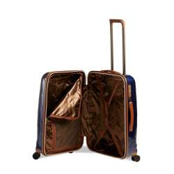 STRATIC Koffer Leather&More Hartschalenkoffer, Höhe 76 cm, Größe L blue offen