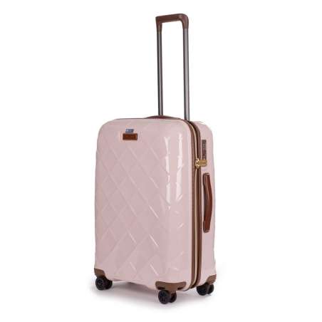 STRATIC Koffer Leather&More Hartschalenkoffer, Höhe 76 cm, Größe L rose seitlich 45 Grad