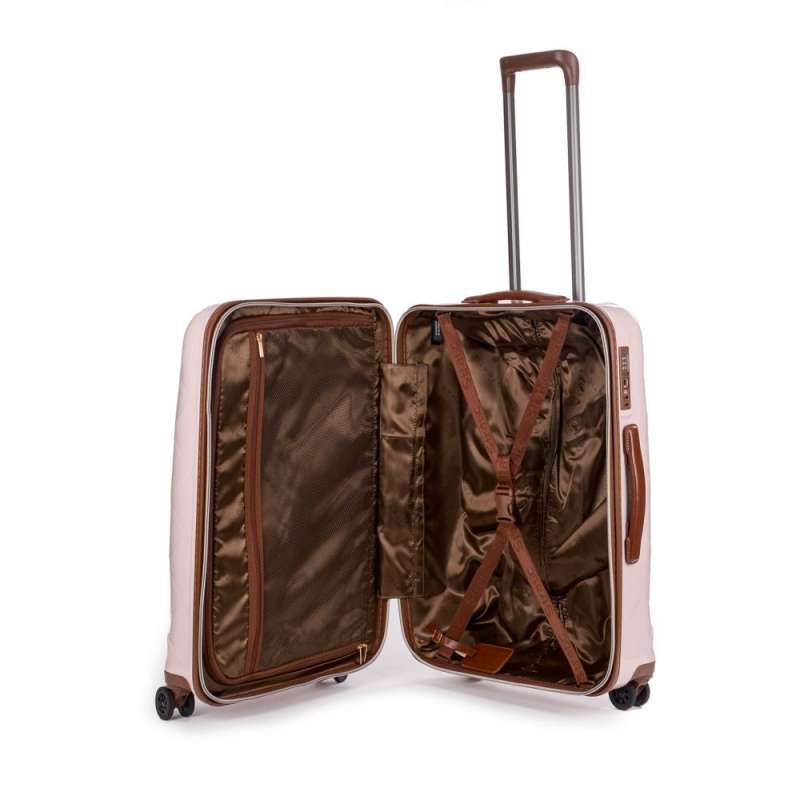 STRATIC Koffer Leather&More Hartschalenkoffer, Höhe 76 cm, Größe L rose offen