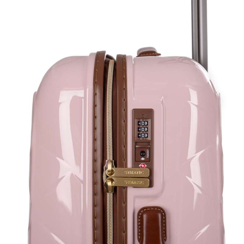STRATIC Koffer Leather&More Hartschalenkoffer, Höhe 76 cm, Größe L rose TSA Schloss