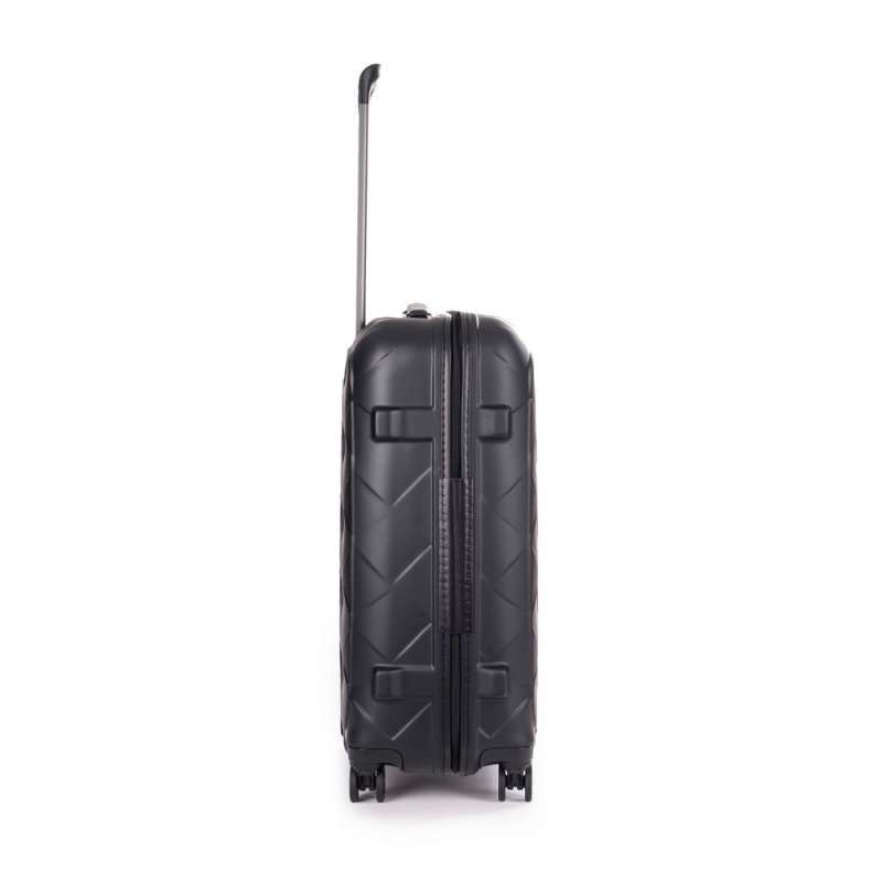 STRATIC Koffer Leather&More Hartschalenkoffer, Höhe 76 cm, Größe L matt black rechts