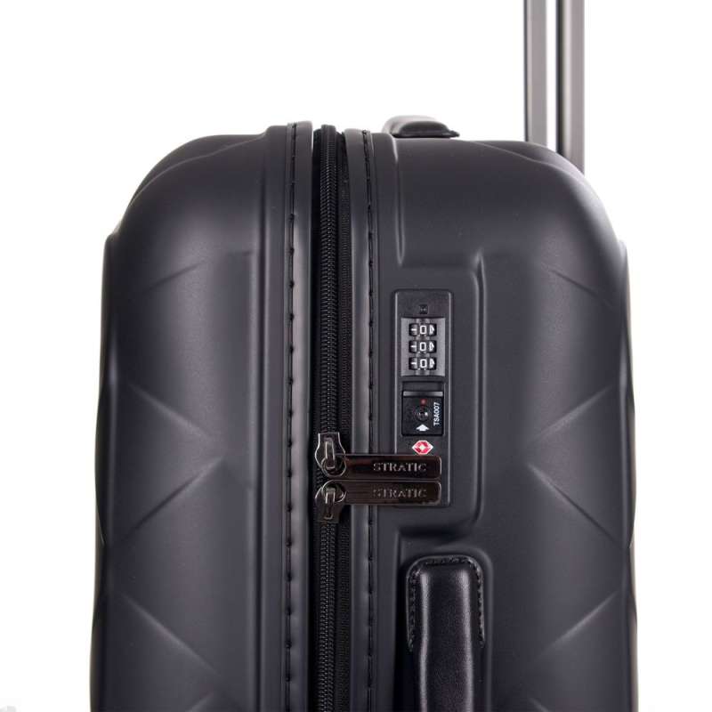 STRATIC Koffer Leather&More Hartschalenkoffer, Höhe 76 cm, Größe L matt black TSA Schloss