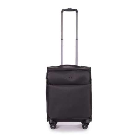 STRATIC Koffer Light+ Handgepäck Weichschalenkoffer, Höhe 55 cm, Größe S black Vorderseite