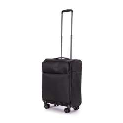 STRATIC Koffer Light+ Handgepäck Weichschalenkoffer, Höhe 55 cm, Größe S black seitlich 45 Grad