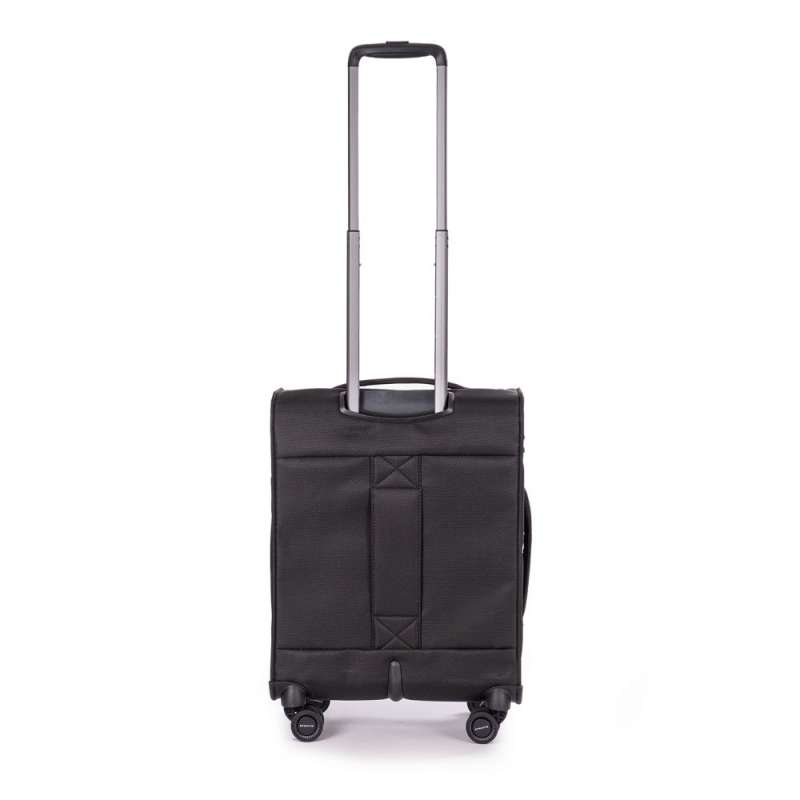 STRATIC Koffer Light+ Handgepäck Weichschalenkoffer, Höhe 55 cm, Größe S black Rückseite