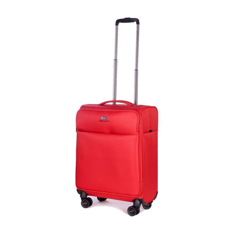 STRATIC Koffer Light+ Handgepäck Weichschalenkoffer, Höhe 55 cm, Größe S red seitlich