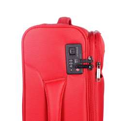 STRATIC Koffer Light+ Handgepäck Weichschalenkoffer, Höhe 55 cm, Größe S red TSA Schloss