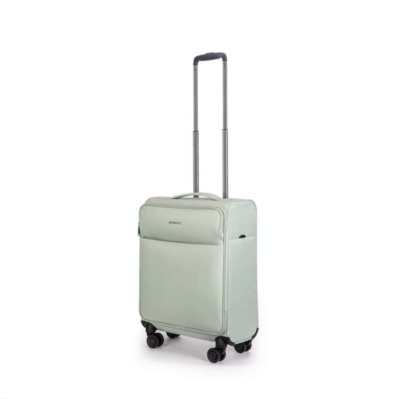 STRATIC Koffer Light+ Handgepäck Weichschalenkoffer, Höhe 55 cm, Größe S mint seitlich 45 Grad