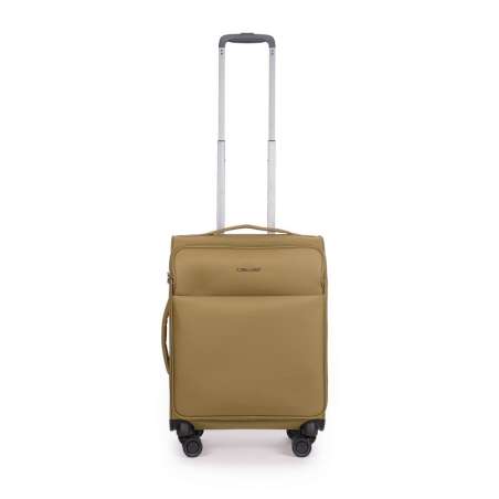 STRATIC Koffer Light+ Handgepäck Weichschalenkoffer, Höhe 55 cm, Größe S khaki Vorderseite