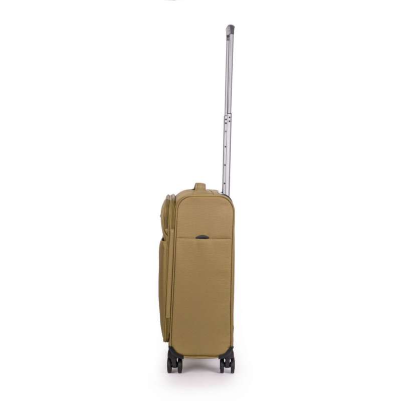 STRATIC Koffer Light+ Handgepäck Weichschalenkoffer, Höhe 55 cm, Größe S khaki links