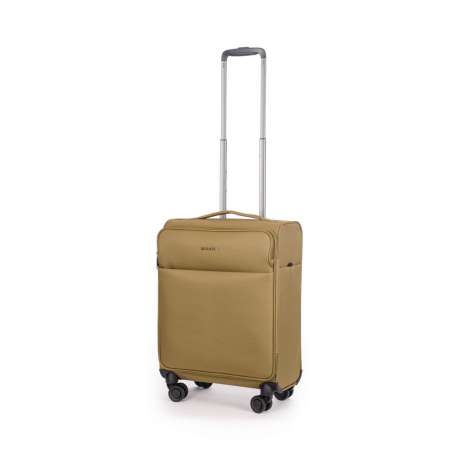 STRATIC Koffer Light+ Handgepäck Weichschalenkoffer, Höhe 55 cm, Größe S khaki seitlich 45 Grad