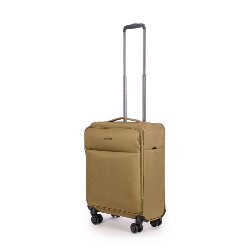 STRATIC Koffer Light+ Handgepäck Weichschalenkoffer, Höhe 55 cm, Größe S khaki seitlich