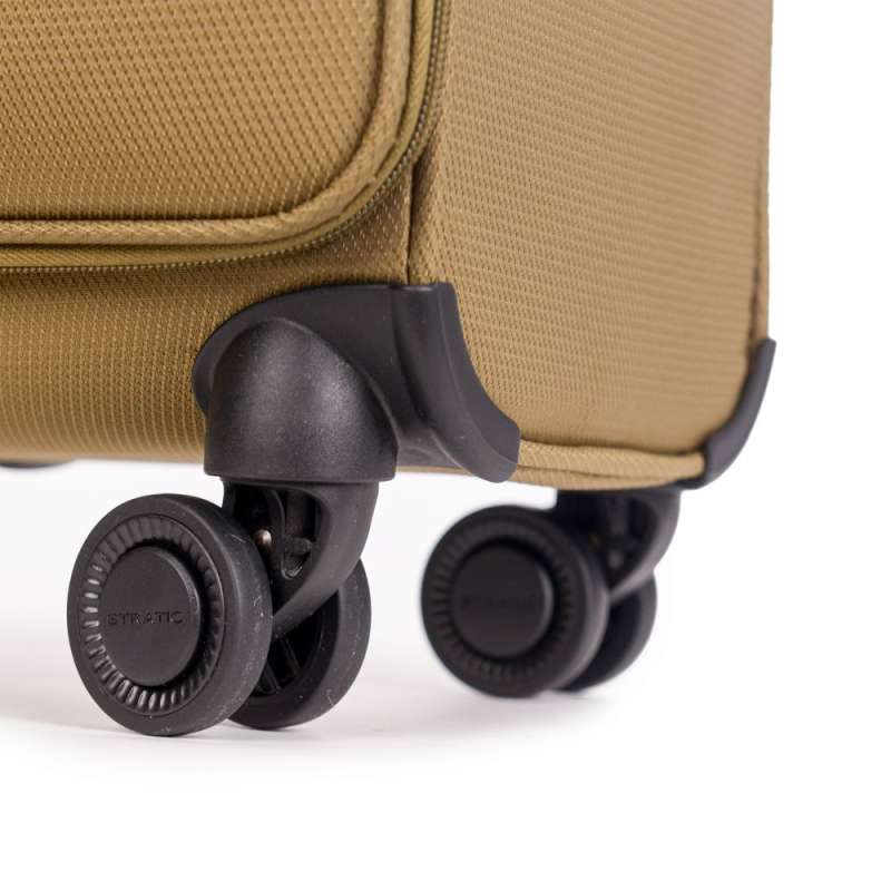 STRATIC Koffer Light+ Handgepäck Weichschalenkoffer, Höhe 55 cm, Größe S khaki Rollen