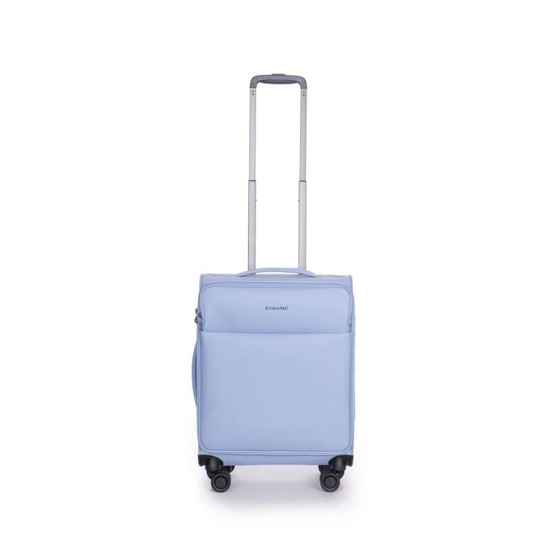 STRATIC Koffer Light+ Handgepäck Weichschalenkoffer, Höhe 55 cm, Größe S pastel blue Vorderseite