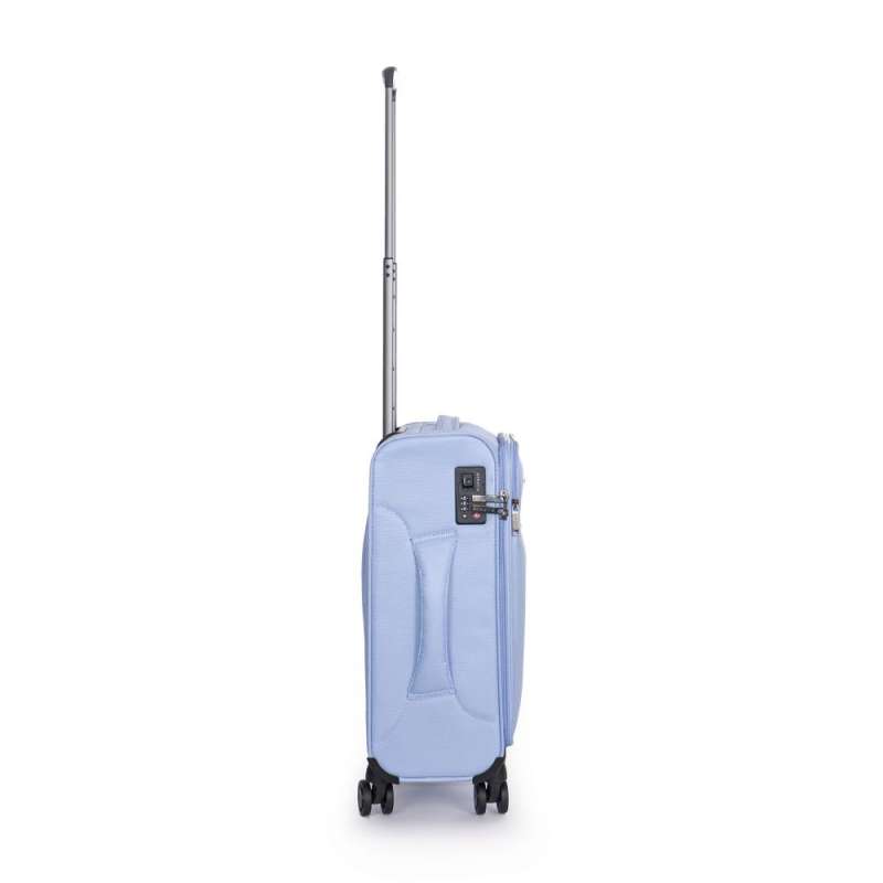 STRATIC Koffer Light+ Handgepäck Weichschalenkoffer, Höhe 55 cm, Größe S pastel blue rechts
