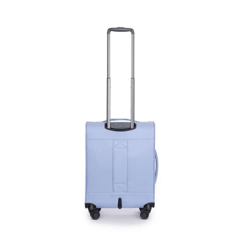 STRATIC Koffer Light+ Handgepäck Weichschalenkoffer, Höhe 55 cm, Größe S pastel blue Rückseite